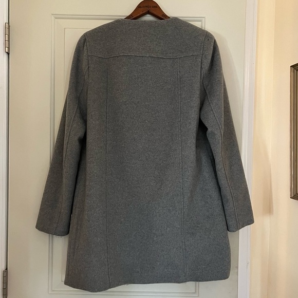 1. State | Wool asymmetric zipper coat Sz S Gray - Picture 5 of 5